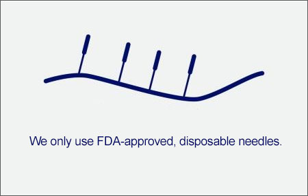 We only use FDA-apporoved, disposable needles.